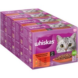 Mégapack Whiskas 7+ Senior 48 x 85 g pour chat - Sélection classique en sauce