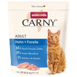 350g Animonda Carny Adult poulet, truite - Croquettes pour chat