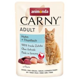 24x85g poulet, thon Animonda Carny - Pâtée pour chat