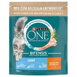 Lot de croquettes PURINA ONE pour chat - Light (3 x 750 g)