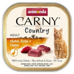 32x100g Country Adult poulet, canard, oie Animonda Carny - Pâtée pour chat
