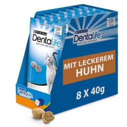8x40g PURINA Dentalife Friandises à mâcher au poulet - Friandises pour chat