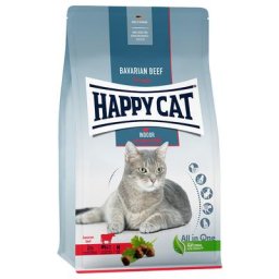 Lot Happy Cat pour chat 2 x 10 / 4 / 1,3 kg - Indoor bœuf des Préalpes (2 x 4 kg)