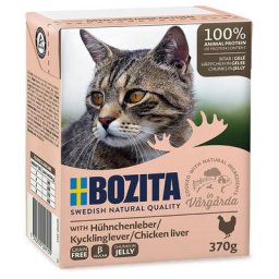 6x370g Bouchées en gelée foie de poulet Bozita - Nourriture pour Chat