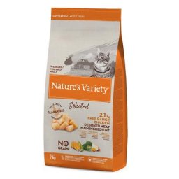 2x7kg Nature's Variety Selected Sterilised poulet élevé en plein air - Croquettes pour chat