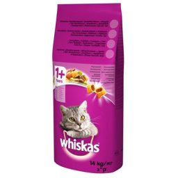 14kg bœuf Whiskas 1+ - Croquettes pour Chat