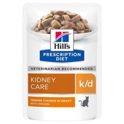 12x85g k/d Kidney Care poulet Hill's Prescription Diet nourriture humide pour chat
