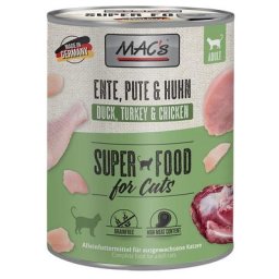 24x800g MAC's canard, dinde, poulet - Pâtée pour chat
