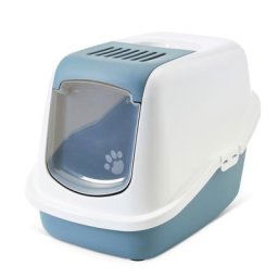 Maison de toilette Savic Nestor bleu / blanc - pour chat