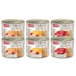 6x200g Single Protein Adult lot mixte Animonda Carny - Pâtée pour chat