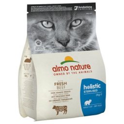 2kg Sterilised Boeuf/riz Almo Nature Croquettes pour chat
