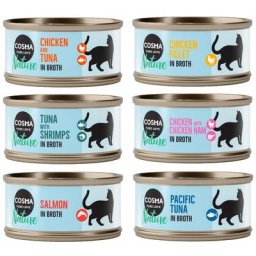 6x70g Cosma Nature lot 6 saveurs - Pâtée pour chat