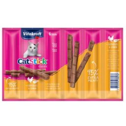 12x6g Vitakraft Cat Stick Classic volaille, foie - Friandises pour chat