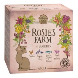 4x100g Adult lot mixte (4 saveurs) Rosie's Farm - Pâtée pour chat