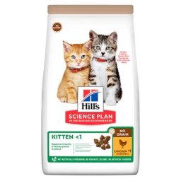 2x1,5kg Kitten <1 No Grain Hill's Science Plan, poulet pour chaton