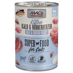 24x400g MAC's kitten (veau, cœurs de poulet) - Pâtée pour chaton