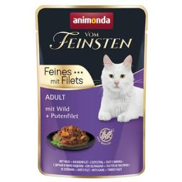 18x85g Adult gibier, filet de dinde Animonda Vom Feinsten - Pâtée pour chat