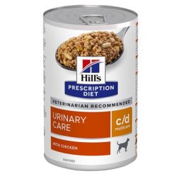 12x370g c/d Multicare Urinary Care poulet Prescription Diet Hill's pour chien + 2 boîtes offertes !