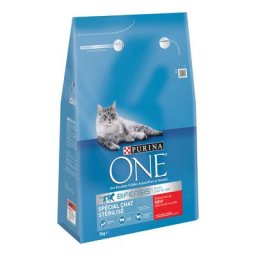 3kg Chat Stérilisé bœuf PURINA ONE - Croquettes pour chat