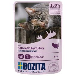 24x85g Bozita Bouchées en sauce dinde - Sachet pour chat