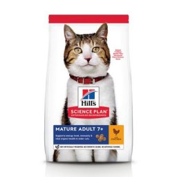 1,5kg Mature Adult 7+ Hill's Feline Croquettes pour chat Poulet