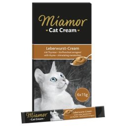 24x15g Miamor Cat Snack Crème au pâté de foie - Friandises pour chat