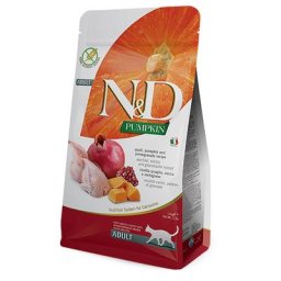5kg Farmina N&D Adult potiron, caille, grenade - Croquettes pour chat
