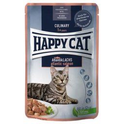 24x85g Happy Cat Meat en sauce saumon de l'Atlantique - Pâtée pour chat