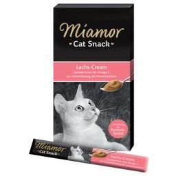 24x15g Miamor Cat Snack Crème au saumon - Friandises pour chat