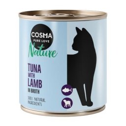 6x280g Cosma Nature thon, agneau - Pâtée pour chat