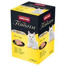 6x100g Menus légers Adult dinde, fromage Animonda Vom Feinsten - Pâtée pour chat