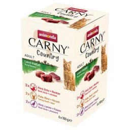 6x100g Animonda Carny Country Adult Multipack Land-Vielfalt (3 Sorten) Katzenfutter nass