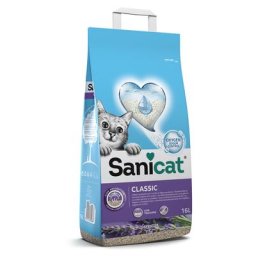 2x16L Litière Sanicat Classic lavande - pour chat