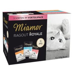 12x100g Ragoût Royal dinde, saumon, veau Miamor - Nourriture pour Chat