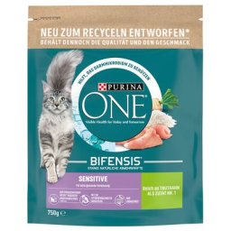 750g de nourriture pour chat Purina ONE sensitive sèche