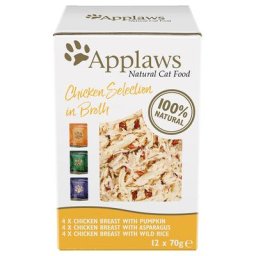 12x70g sélection au poulet Applaws - Nourriture pour Chat