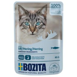 12x85g Bozita Bouchées en sauce hareng - Sachet pour chat