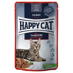 12x85g Happy Cat Meat en sauce bœuf des Préalpes - Pâtée pour chat