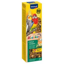 Vitakraft Crackers pour grande perruche 6 friandises miel / eucalyptus