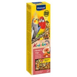 6x Vitakraft Crackers pour grande perruche amande / figue - Friandises pour perruche