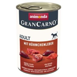 Lot Animonda GranCarno Original 12 x 400 g pour chien - foie de poulet