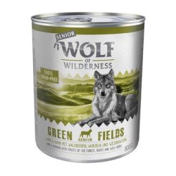 24x800g Mix senior Wild Hills + Green Fields Wolf of Wilderness - Pâtée pour chien