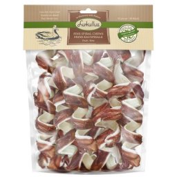 750g Lukullus spirales à mâcher Pack XXL canard - Friandises pour chien