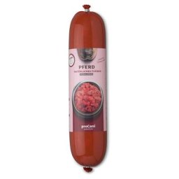 10x800g proCani Saucisse hypoallergénique au cheval - BARF pour chien