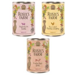 24x400g Rosie's Farm Adult lot mixte (3 variétés) - Pâtée pour chien