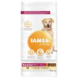 2x12kg IAMS Senior & Mature Large poulet - Croquettes pour chien