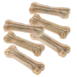 24 os de 13 cm Barkoo Friandises en forme d'Os pressés à mâcher pour chien