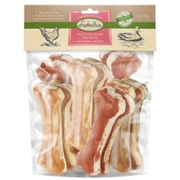 750g Lukullus os à mâcher Pack XXL lot mixte poulet, canard 15 cm - Friandises pour chien