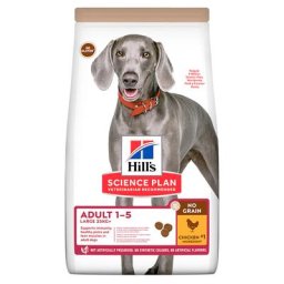 14kg Hill's Science Plan Adult 1-5 No Grain Large, poulet - Croquettes pour chien