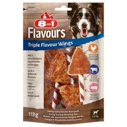 8in1 Triple Flavour Wings Ailes à mâcher pour chien - 3 x 6 friandises
